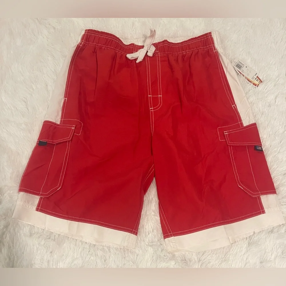 U.S Apparel Red board shorts swim‎ trunks swimsuit size M